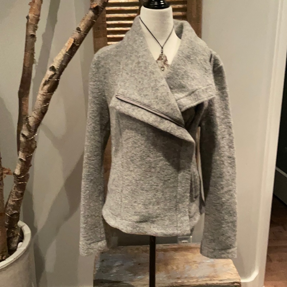 Marisa and Maria of Italy Knit Wool Moto jacket